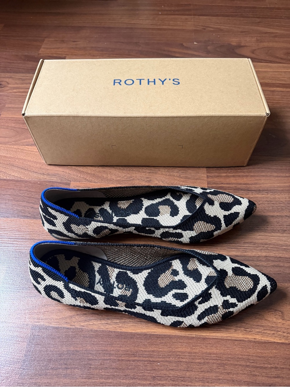 Rothy's Women's Leopard The Point II Pointed Toe Flat